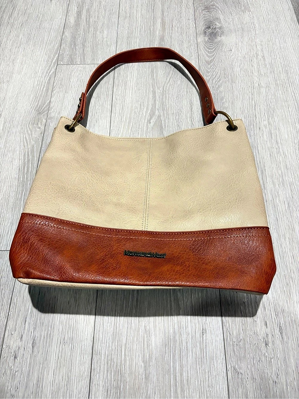 Montana West Brown & Beige Shoulder Bag Brand New